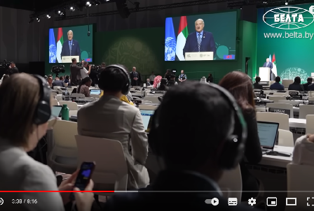 Речь Президента Беларуси Александра Лукашенко на Всемирном саммите по борьбе с изменением климата